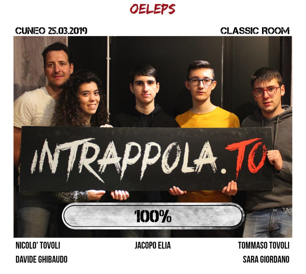 Il gruppo OELEPS è fuggito dalla nostra escape room Classic Room