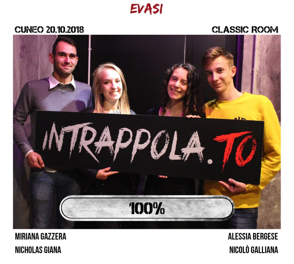 Il gruppo evasi è fuggito dalla nostra escape room Classic Room