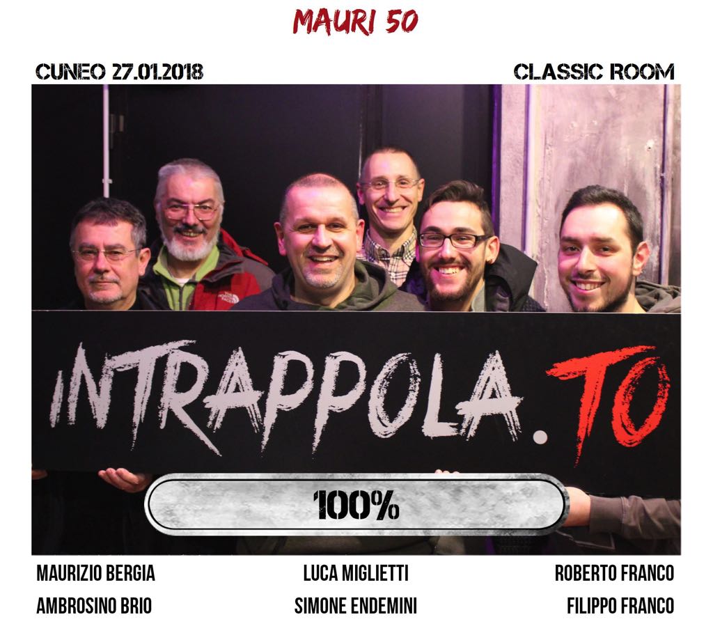 Il gruppo mauri 50 è fuggito dalla nostra escape room Classic Room