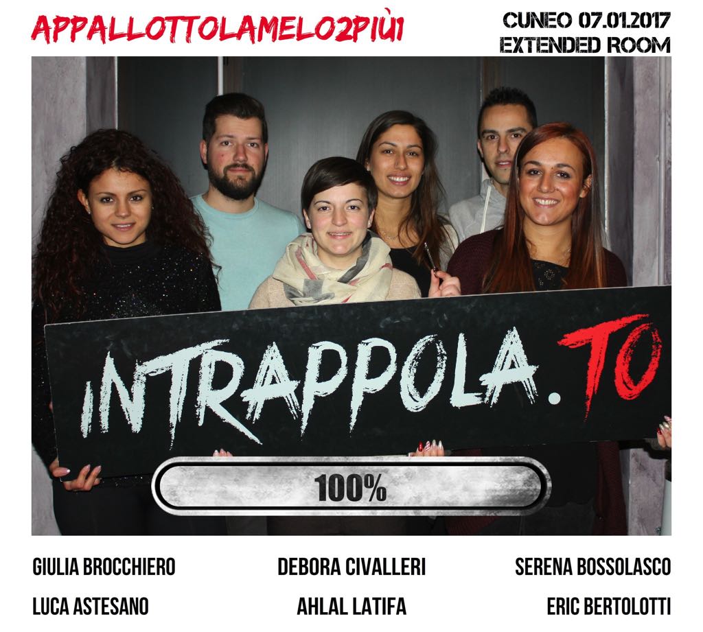 Il gruppo Appallottolamelo2più1 è fuggito dalla nostra escape room 