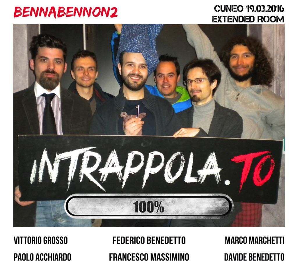 Il gruppo Bennabennon2 è fuggito dalla nostra escape room 