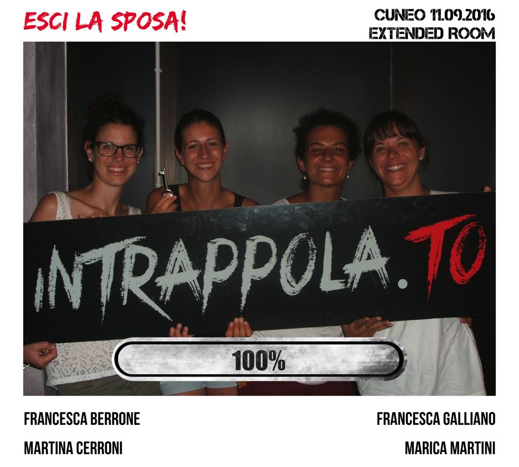 Il gruppo Esci la sposa! è fuggito dalla nostra escape room 