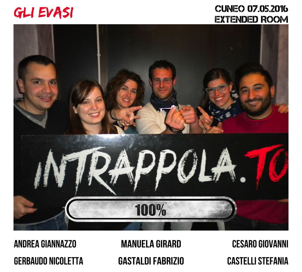 Il gruppo GLI EVASI è fuggito dalla nostra escape room 
