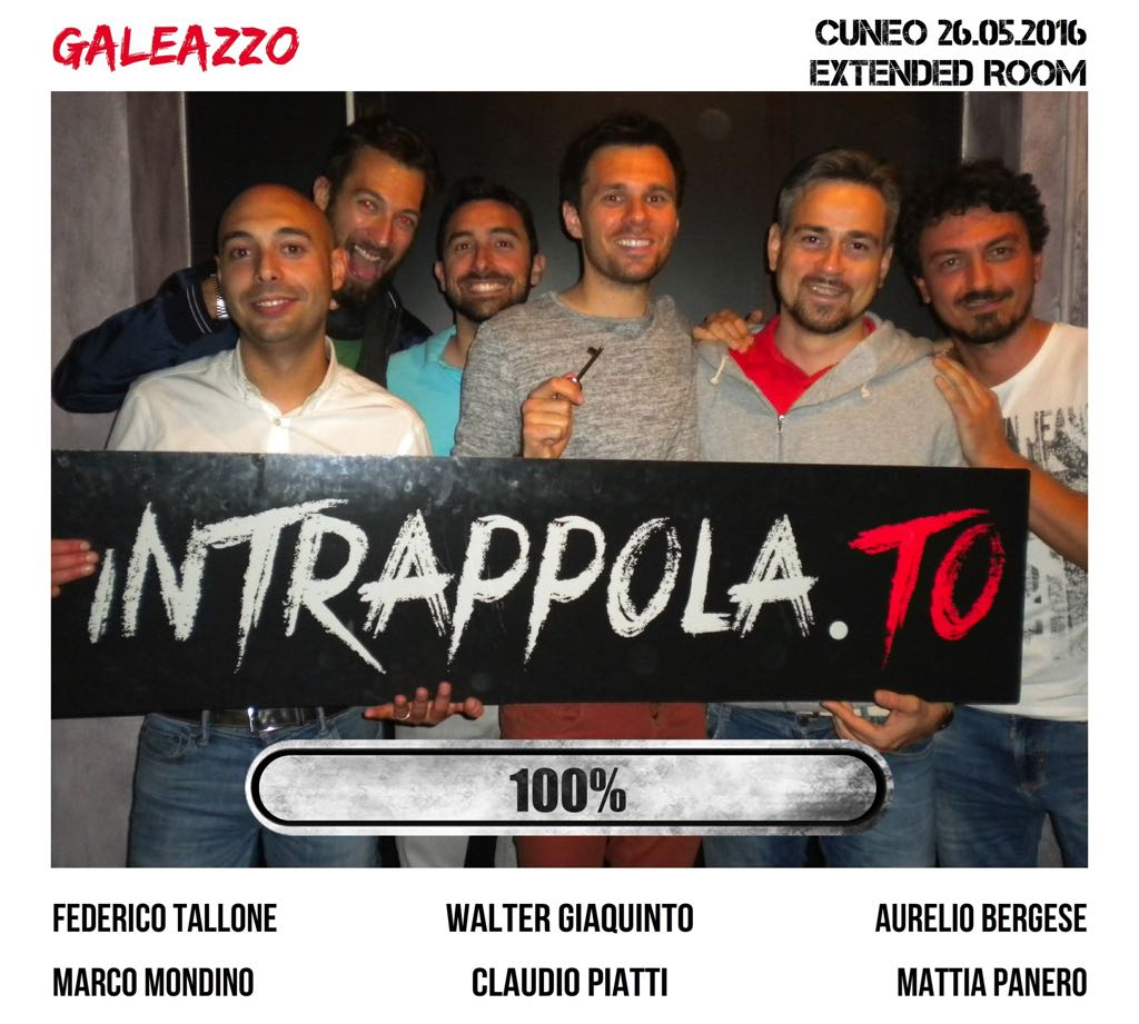 Il gruppo Galeazzo è fuggito dalla nostra escape room 