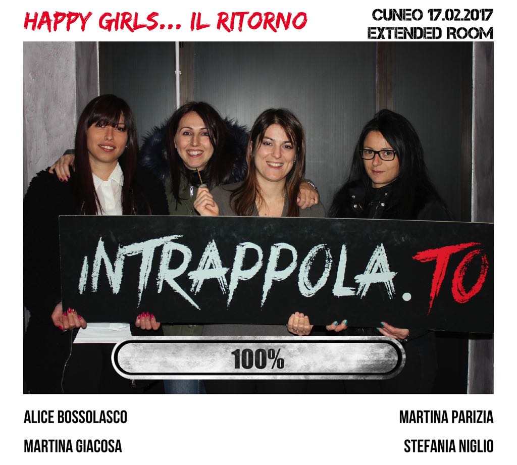 Il gruppo Happy girls... il ritorno è fuggito dalla nostra escape room 