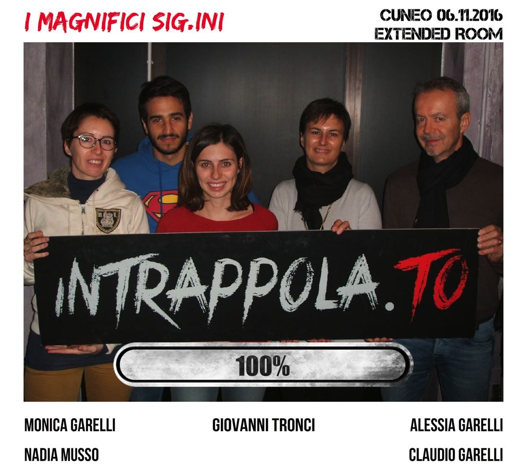 Il gruppo I MAGNIFICI SIG.INI è fuggito dalla nostra escape room 