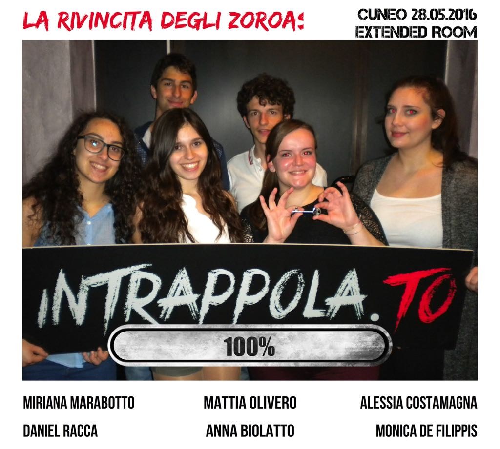 Il gruppo LA RIVINCITA DEGLI ZOROASTRIST è fuggito dalla nostra escape room 