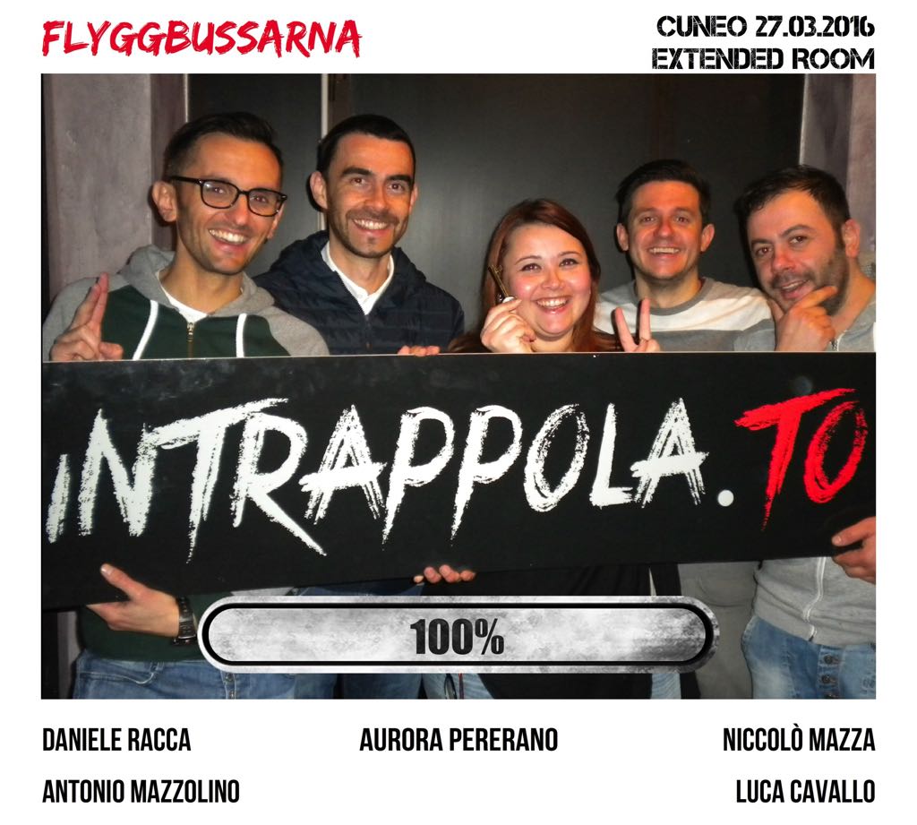 Il gruppo flyggbussarna è fuggito dalla nostra escape room 