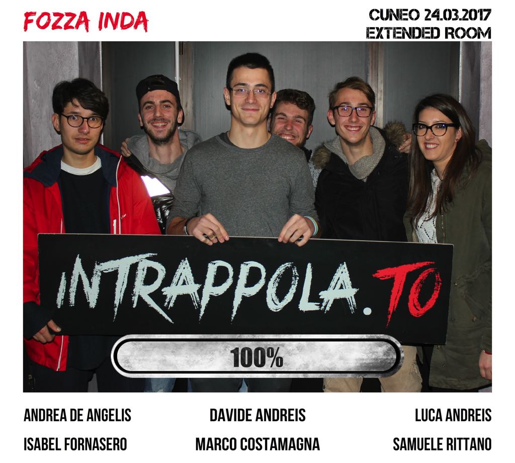 Il gruppo fozza inda è fuggito dalla nostra escape room 
