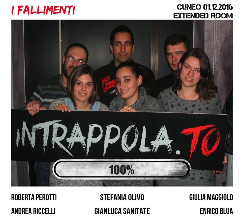 Il gruppo i fallimenti è fuggito dalla nostra escape room 