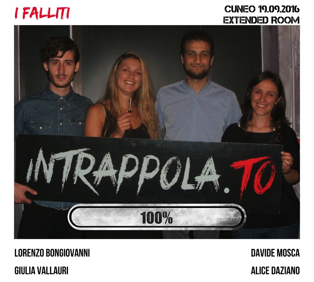 Il gruppo i falliti è fuggito dalla nostra escape room 