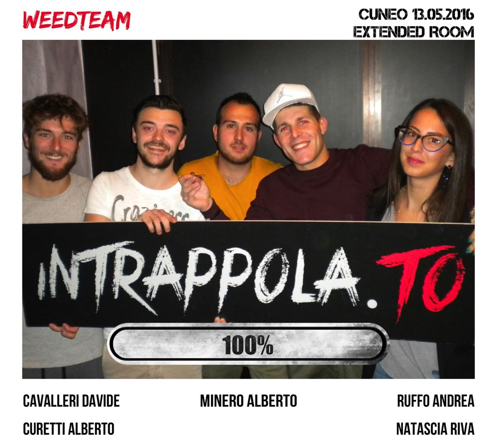 Il gruppo weedteam è fuggito dalla nostra escape room 