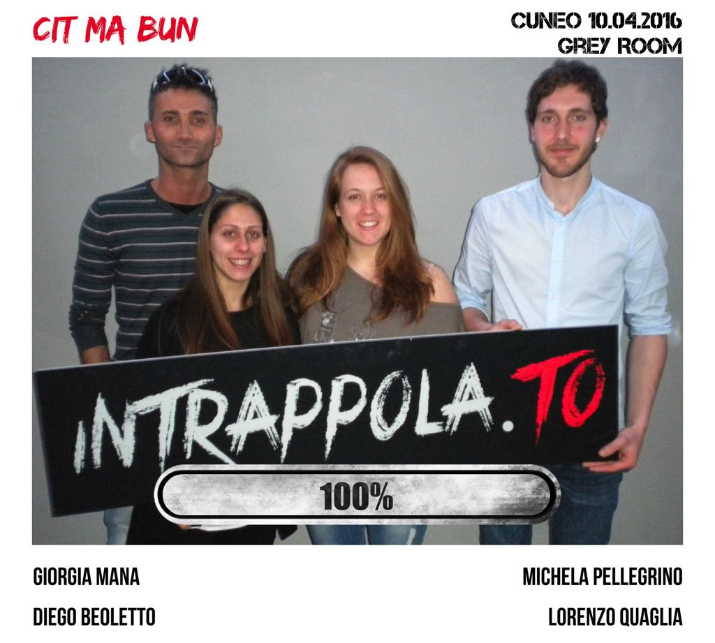 Il gruppo  è fuggito dalla nostra escape room Grey Room