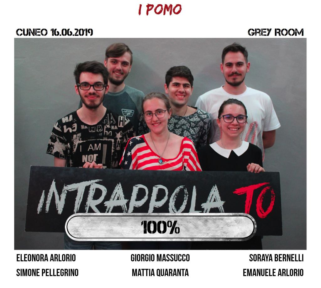 Il gruppo i pomo è fuggito dalla nostra escape room Grey Room