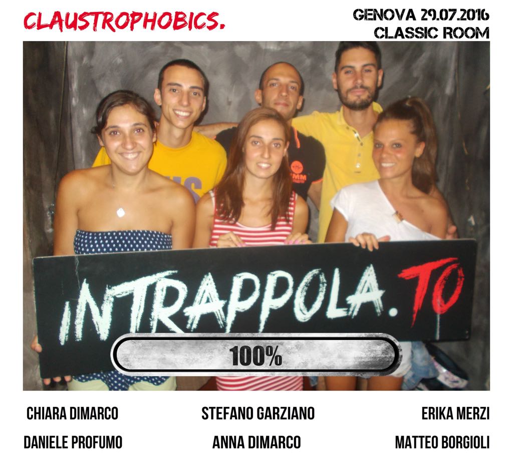 Il gruppo Claustrophobics. è fuggito dalla nostra escape room 