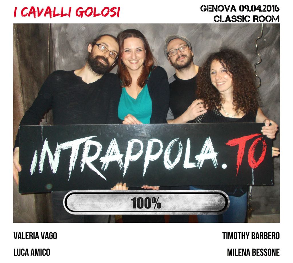 Il gruppo I Cavalli Golosi è fuggito dalla nostra escape room 