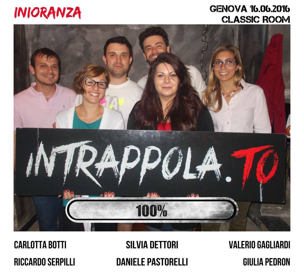 Il gruppo INIORANZA è fuggito dalla nostra escape room 