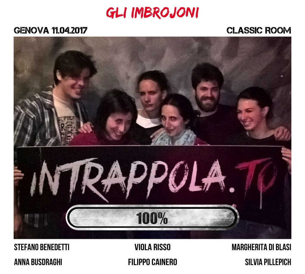 Il gruppo gli imbrojoni è fuggito dalla nostra escape room 