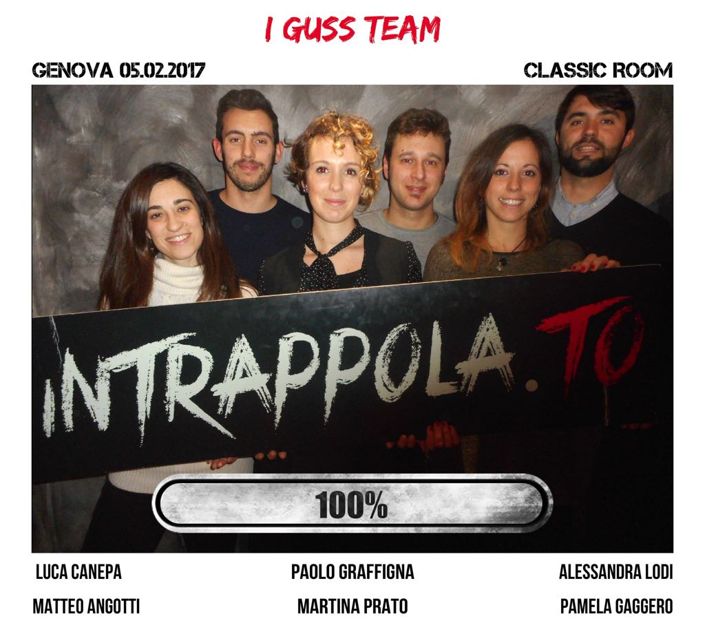 Il gruppo i guss team è fuggito dalla nostra escape room 