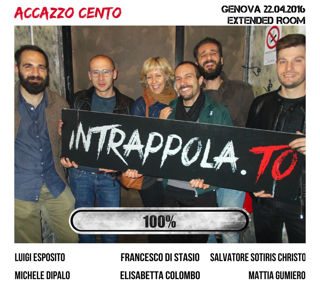 Il gruppo  è fuggito dalla nostra escape room Extended Room