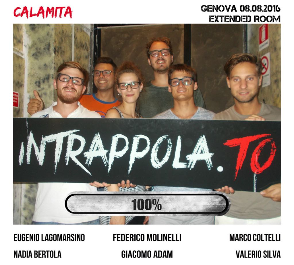 Il gruppo Calamita è fuggito dalla nostra escape room Extended Room