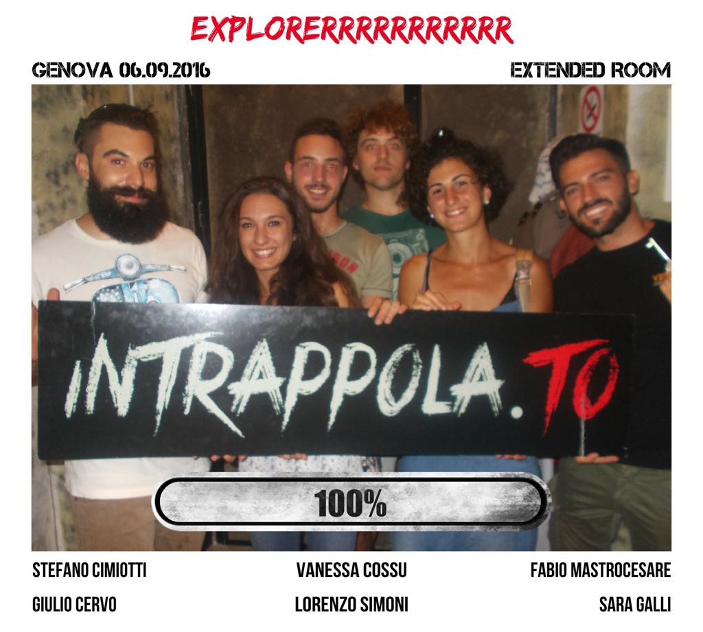 Il gruppo Explorerrrrrrrrrrr è fuggito dalla nostra escape room Extended Room