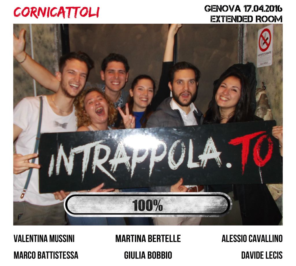 Il gruppo  è fuggito dalla nostra escape room Extended Room