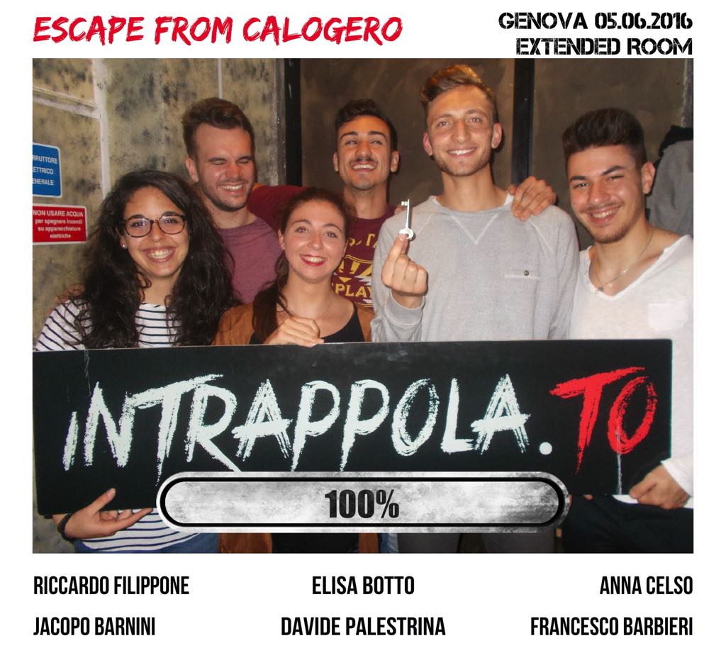 Il gruppo escape from calogero è fuggito dalla nostra escape room Extended Room