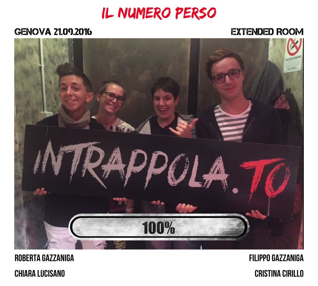 Il gruppo il numero perso è fuggito dalla nostra escape room Extended Room