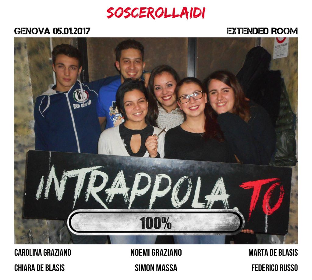 Il gruppo soscerollaidi è fuggito dalla nostra escape room Extended Room