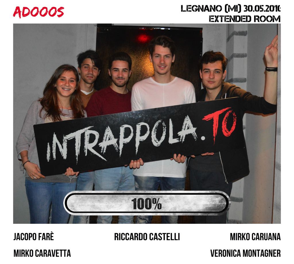 Il gruppo Adooos è fuggito dalla nostra escape room Extended Room