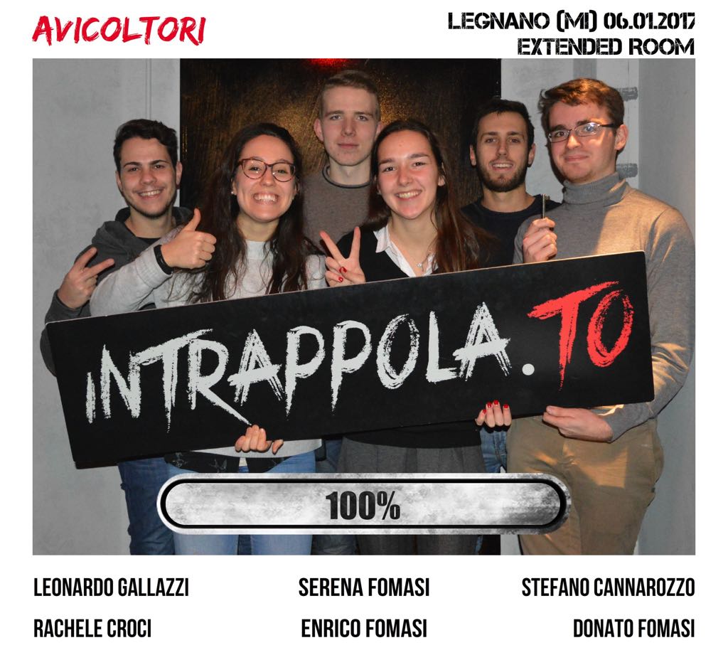 Il gruppo Avicoltori è fuggito dalla nostra escape room Extended Room