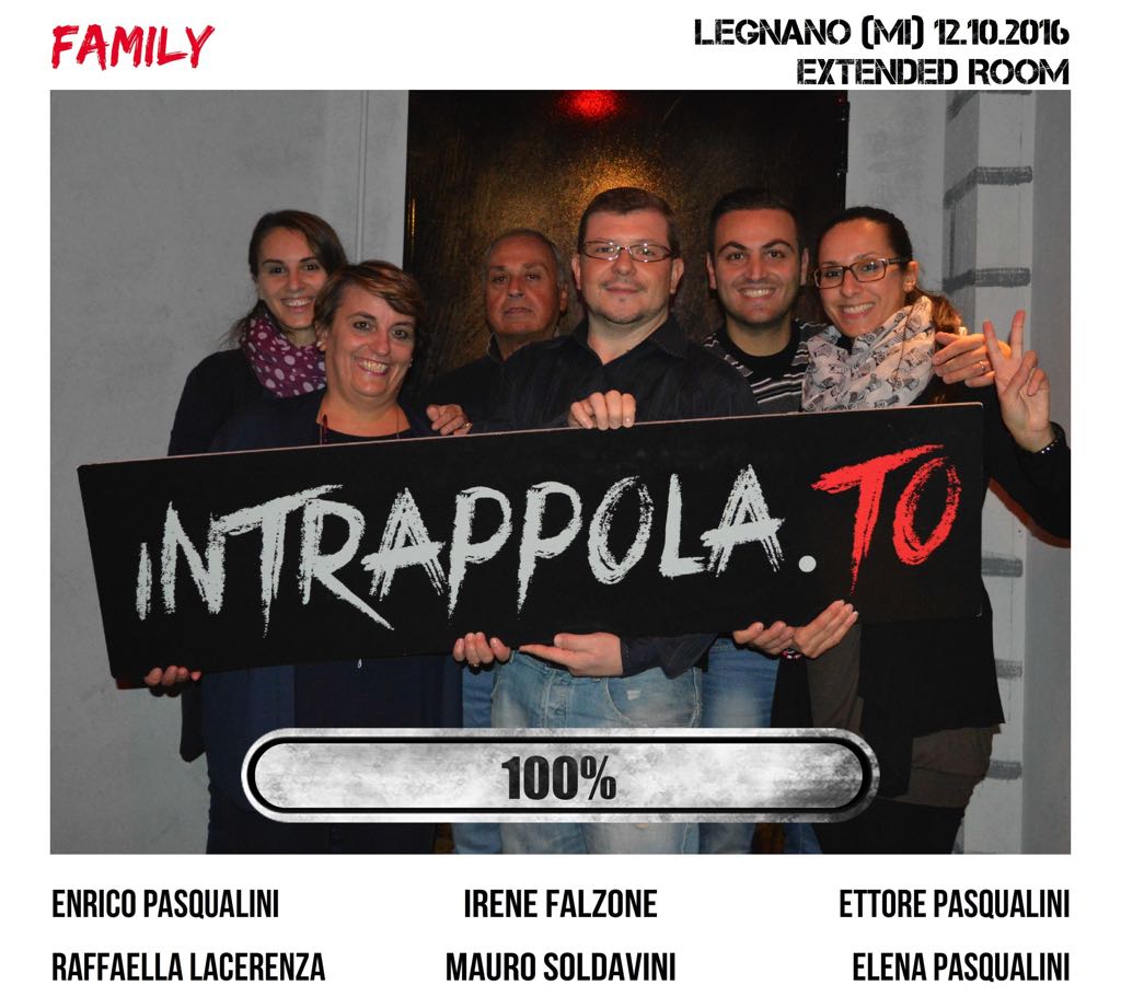 Il gruppo Family è fuggito dalla nostra escape room Extended Room