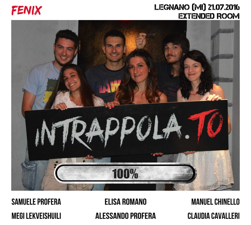 Il gruppo Fenix è fuggito dalla nostra escape room Extended Room