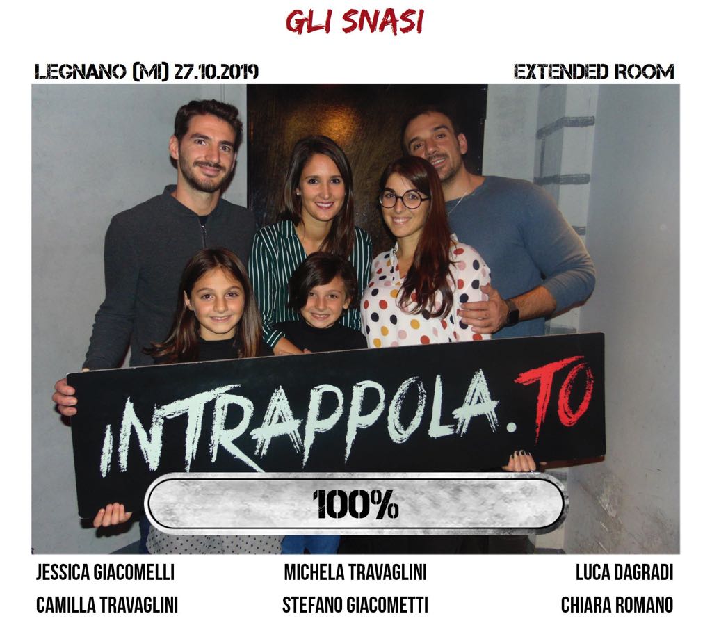 Il gruppo Gli Snasi è fuggito dalla nostra escape room Extended Room