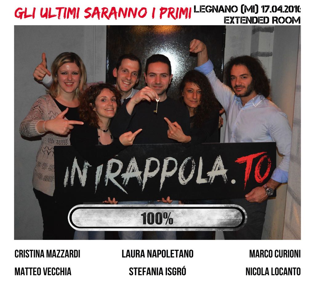 Il gruppo Gli ultimi saranno i primi! è fuggito dalla nostra escape room Extended Room