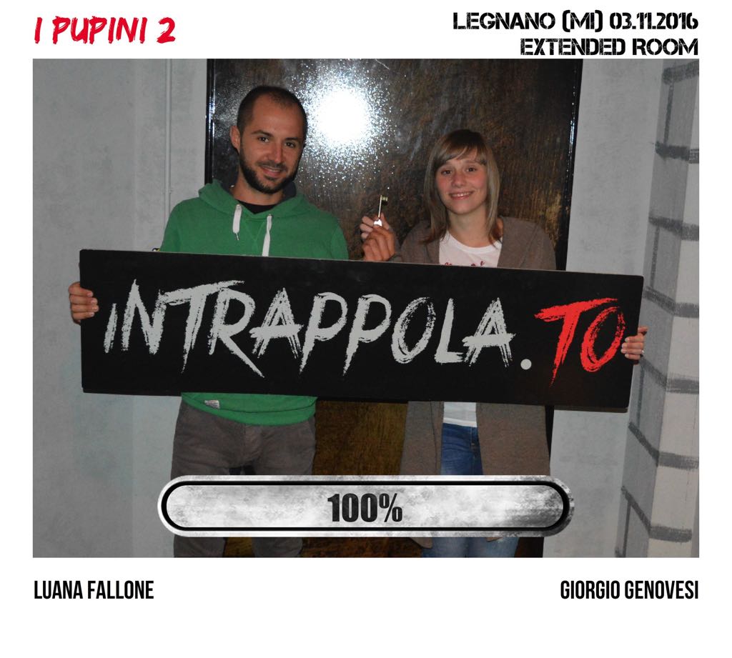 Il gruppo I Pupini 2 è fuggito dalla nostra escape room Extended Room