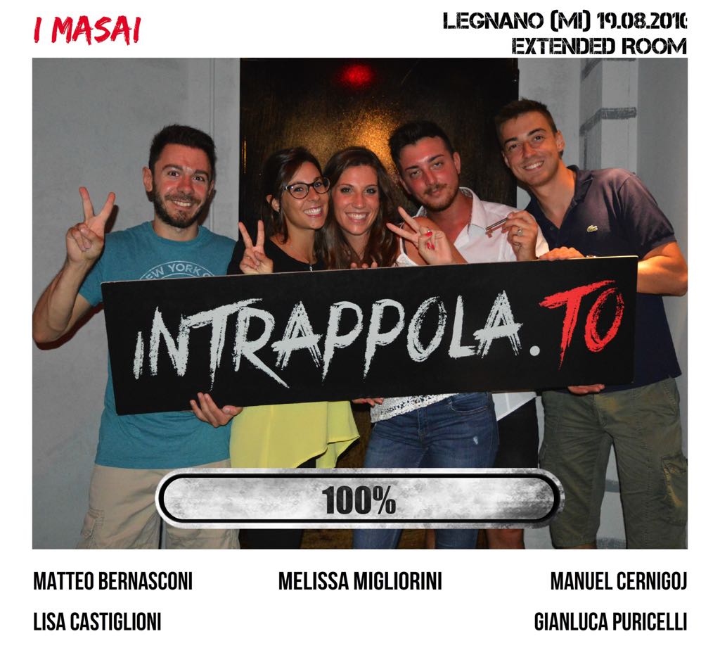 Il gruppo I masai è fuggito dalla nostra escape room Extended Room