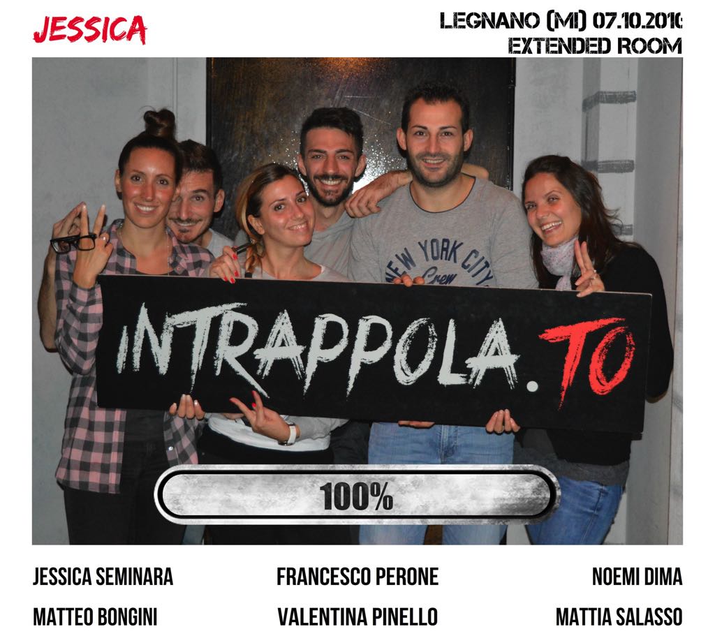 Il gruppo JESSICA è fuggito dalla nostra escape room Extended Room