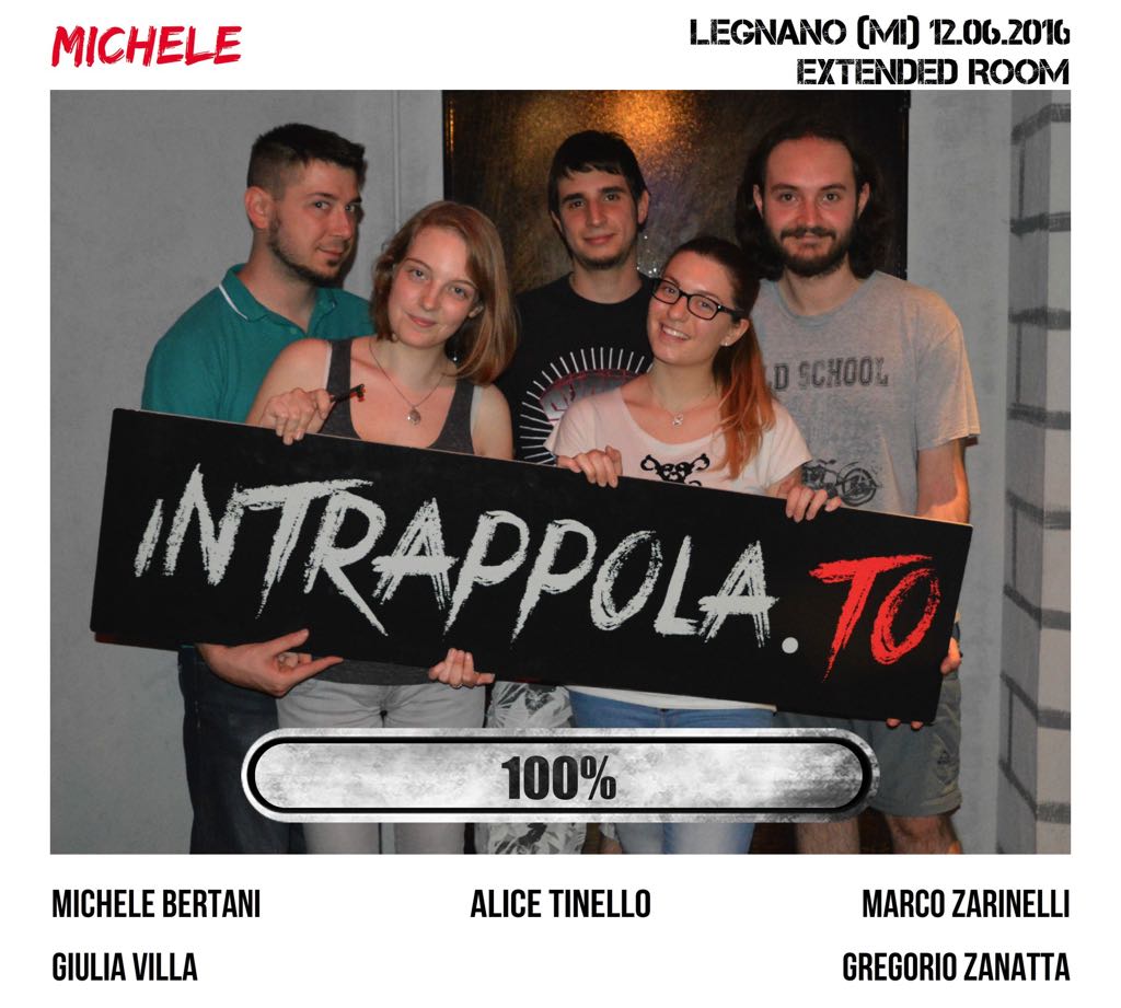 Il gruppo Michele è fuggito dalla nostra escape room Extended Room