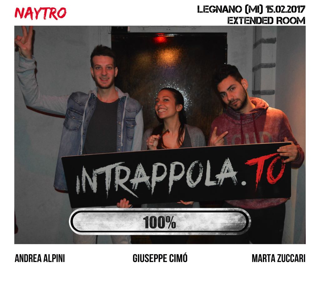 Il gruppo NAYTRO è fuggito dalla nostra escape room Extended Room