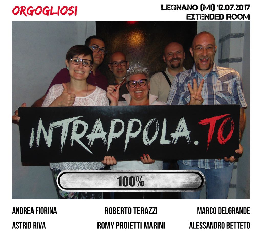 Il gruppo Orgogliosi è fuggito dalla nostra escape room Extended Room