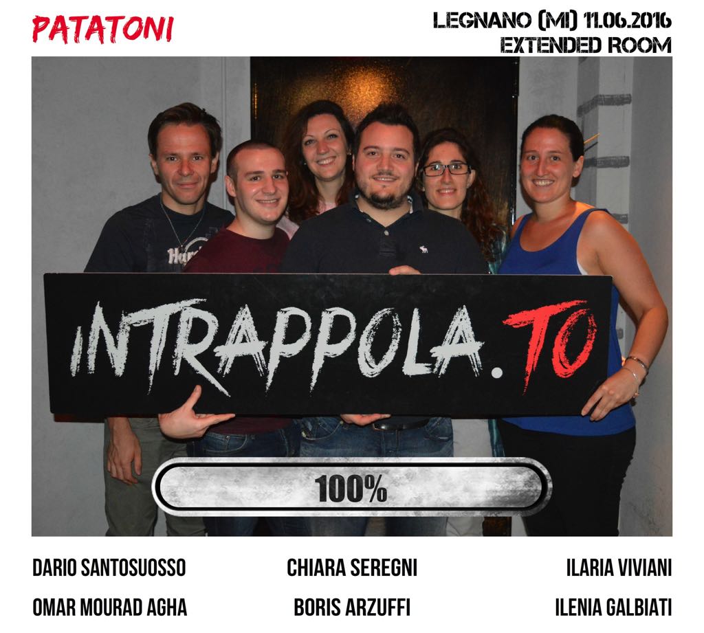 Il gruppo PATATONI  è fuggito dalla nostra escape room Extended Room