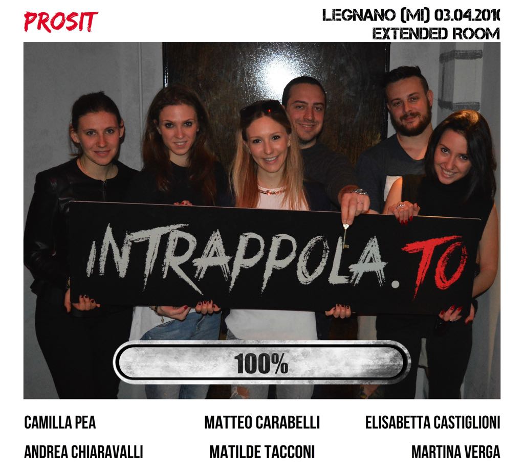 Il gruppo PROSIT è fuggito dalla nostra escape room Extended Room