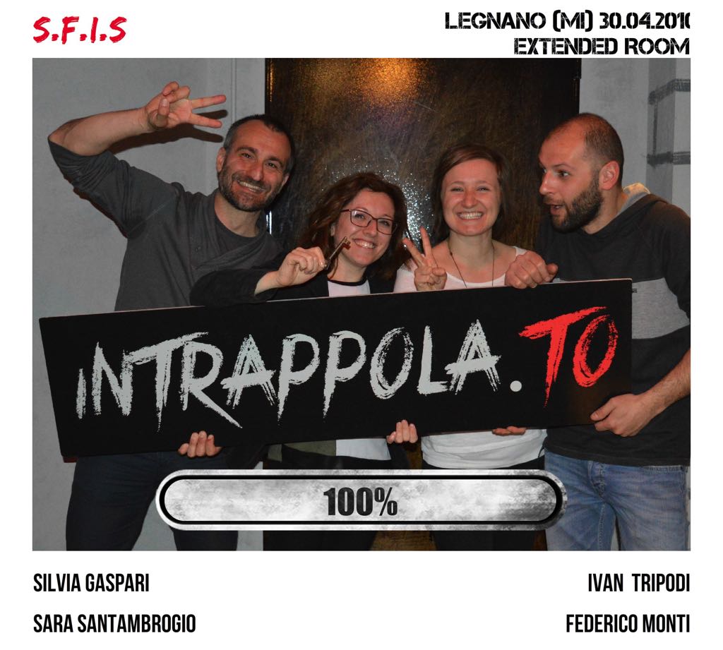 Il gruppo S.F.I.S è fuggito dalla nostra escape room Extended Room