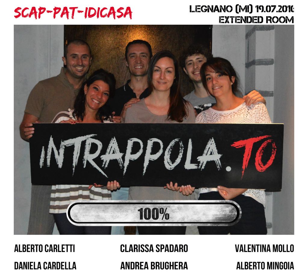 Il gruppo Scap-PAT-idicasa è fuggito dalla nostra escape room Extended Room