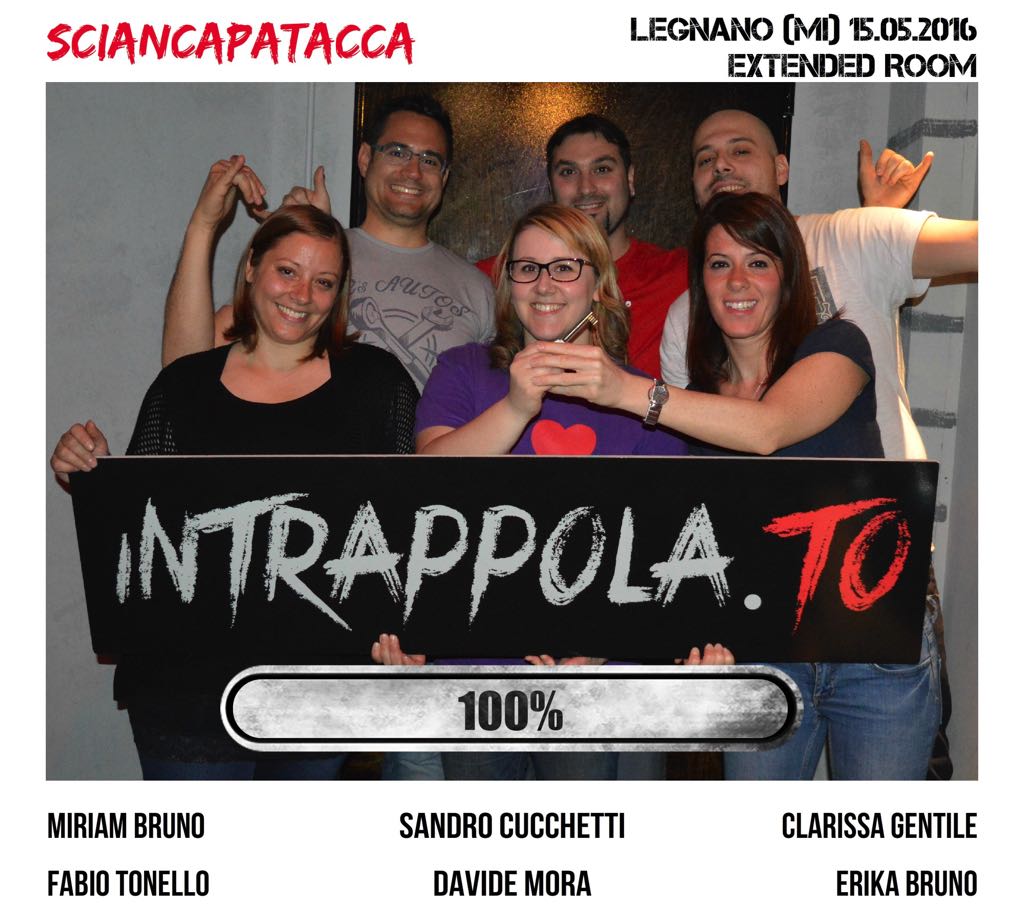 Il gruppo Sciancapatacca è fuggito dalla nostra escape room Extended Room