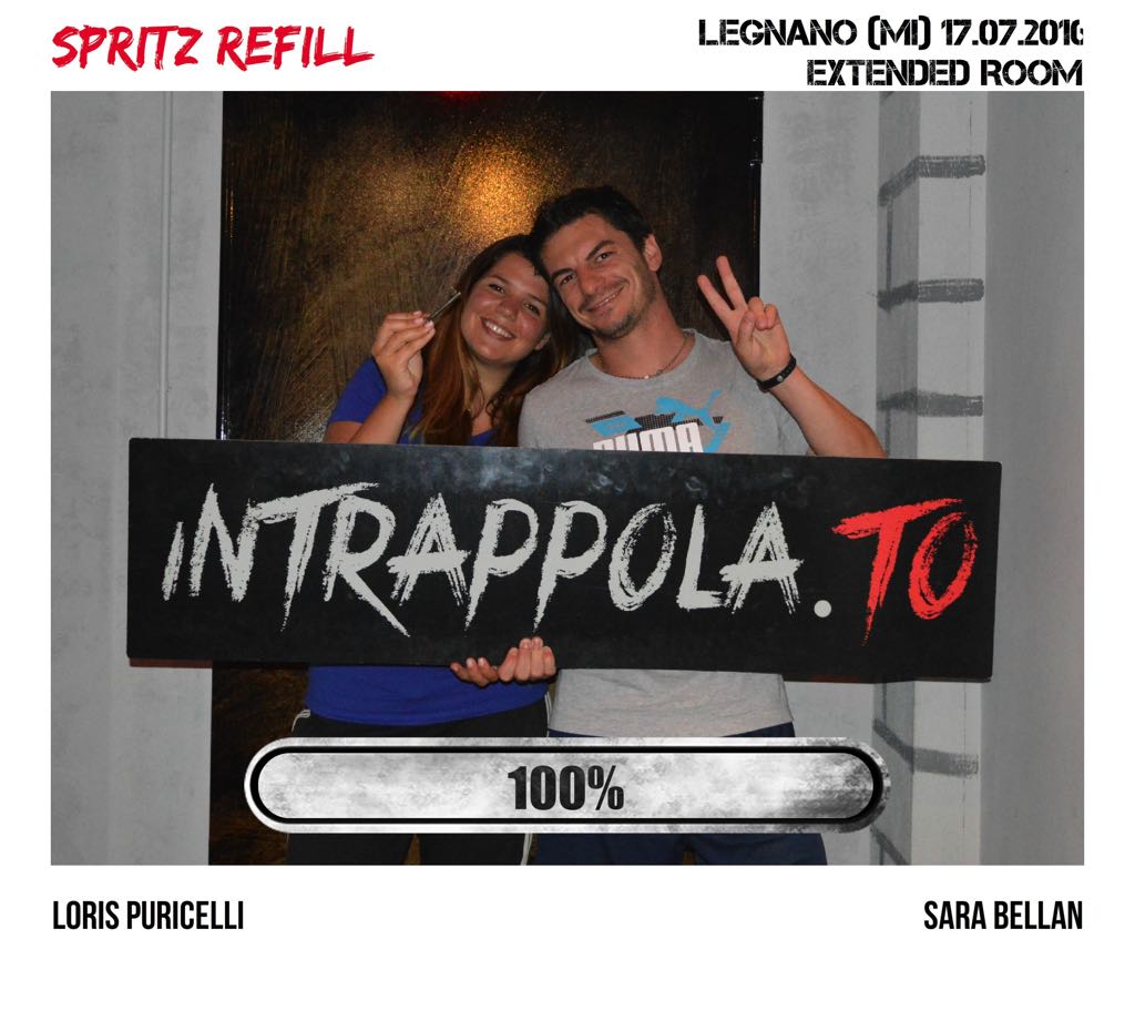 Il gruppo Spritz refill è fuggito dalla nostra escape room Extended Room
