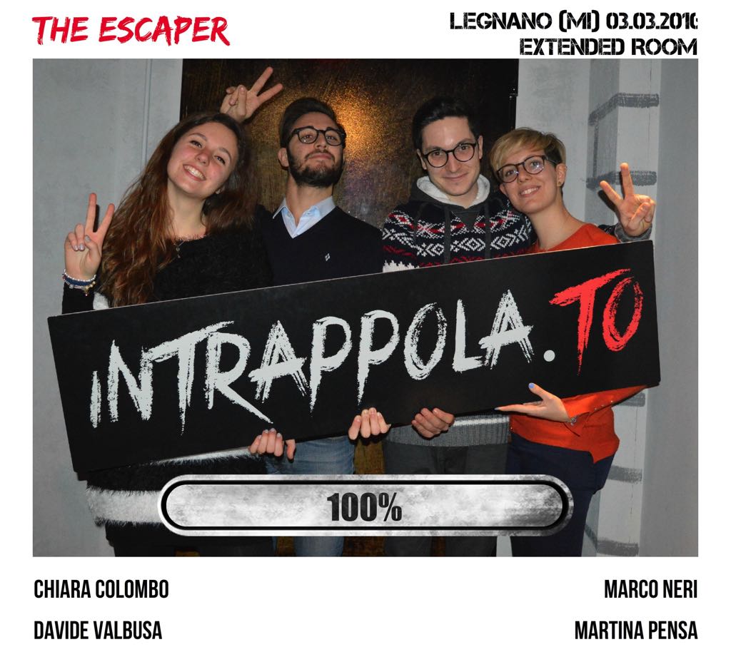 Il gruppo The escaper è fuggito dalla nostra escape room Extended Room