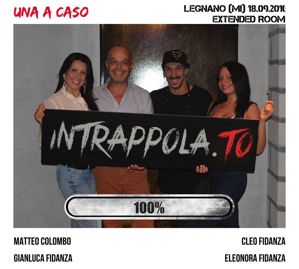 Il gruppo Una a caso è fuggito dalla nostra escape room Extended Room